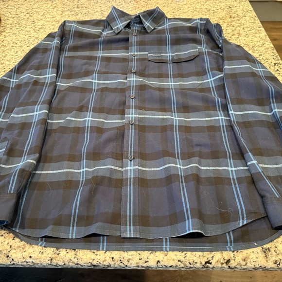 Lacoste Mens Casual Cotton Button-Up Shirt in Dark Blue - Large - Picture 1 of 6